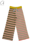 YANYAN KNITS soft color block striped casual pants YYK-YYW23-1541-TW striped